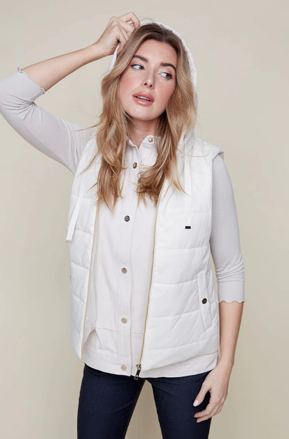 Oyster Hooded Vest