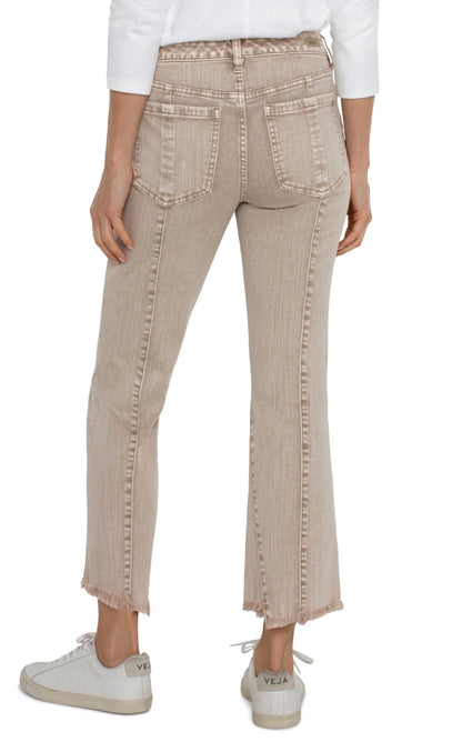 Biscuit Tan Hannah Crop Flare Jeans