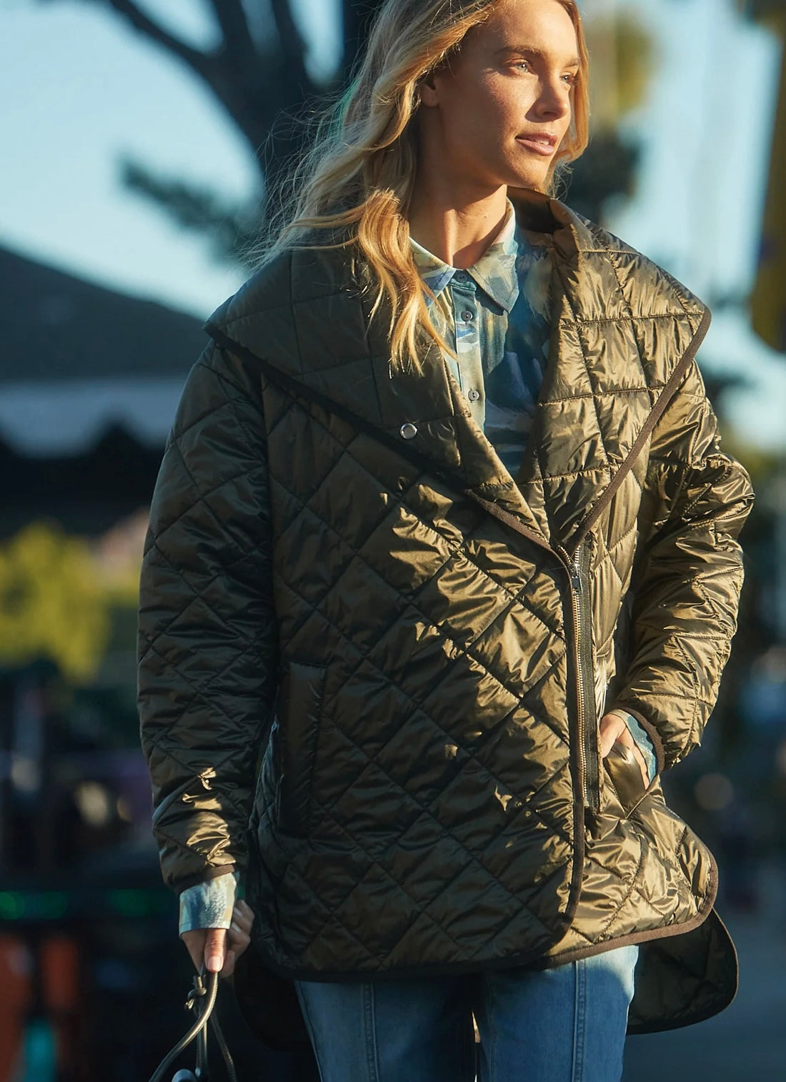 Olive Quilted Jacket