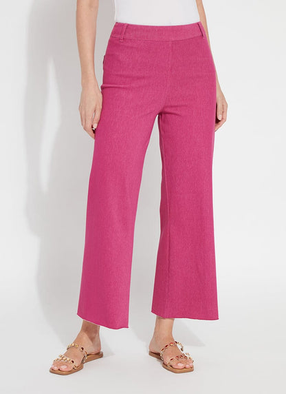 Magenta Pull on High Waist Wide