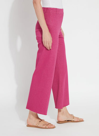 Magenta Pull on High Waist Wide