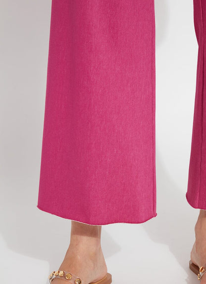 Magenta Pull on High Waist Wide