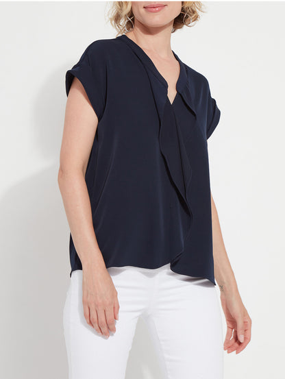 Navy Aurelia Top