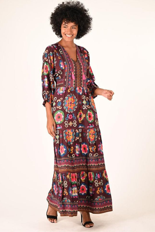 Rangoli Print Maxi Dress