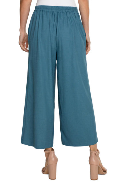 Ocean Blue Wide Leg Crop